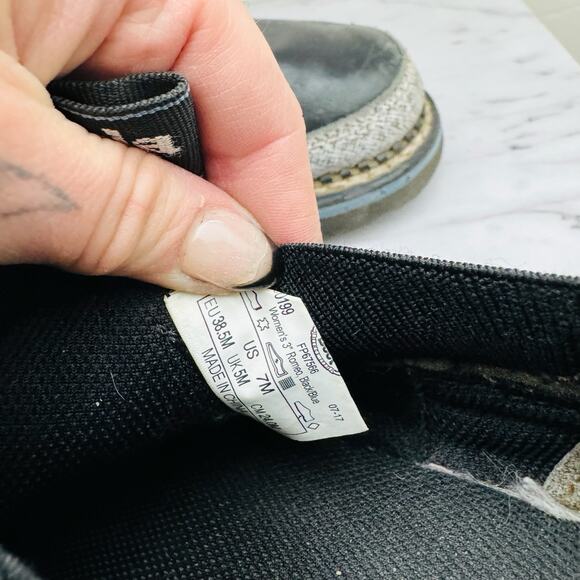 Georgia Boot Romeo Black Blue Leather Slip On Bootie Womens Size 7 - Picture 9 of 10